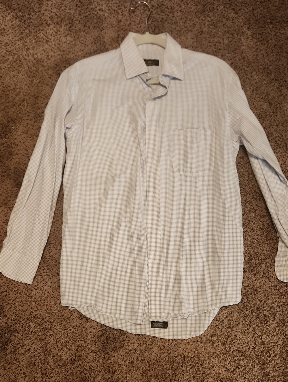 Club Room Light Blue Micro-Check Dress Shirt